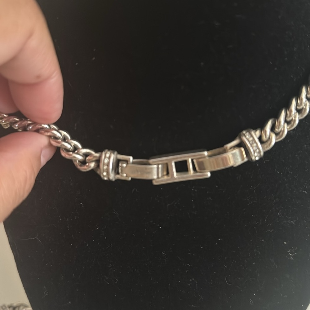 Retired Brighton Silver Heart Necklace and Bracelet Set - Picture 4 of 5